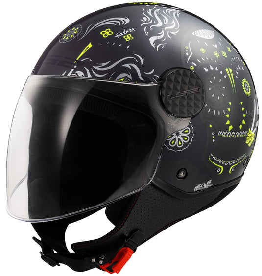 Ls2 jethelm of558 sphere lux ii maxca helmet of558 sph. lux ii maxca s black yellow