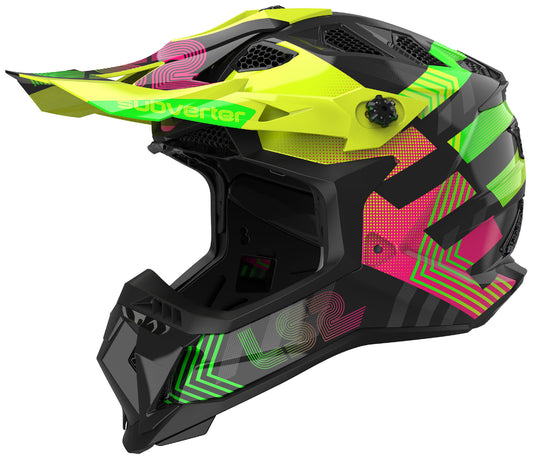 Ls2 crosshelm mx700 subverter evo chromatic helmet mx700 subv.evo chrom. xxl bl. yel. green