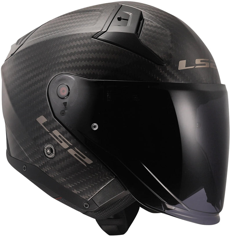 Load image into Gallery viewer, Ls2 jethelm of603 infinity ii carbon solid helmet of603 infinity ii matt carbon gr. s
