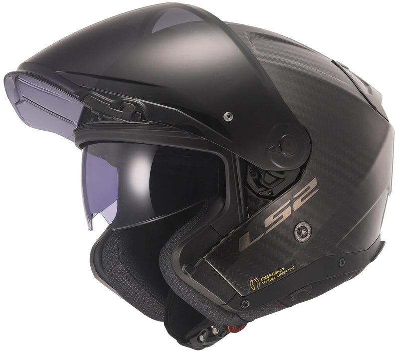 Load image into Gallery viewer, Ls2 jethelm of603 infinity ii carbon solid helmet of603 infinity ii matt carbon gr. s
