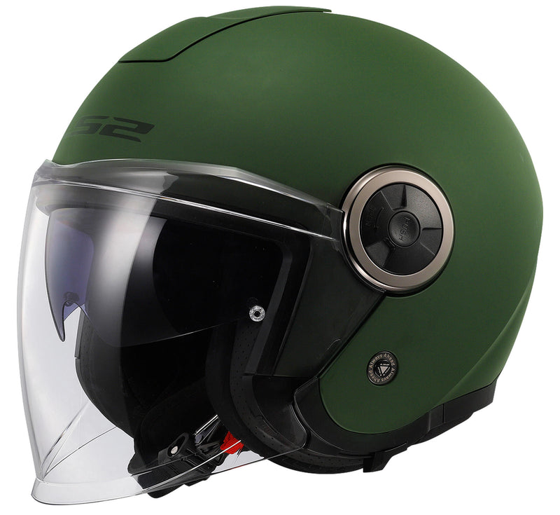 Load image into Gallery viewer, Ls2 jethelm of620 classy solid helmet of620 classy solid xl matt green
