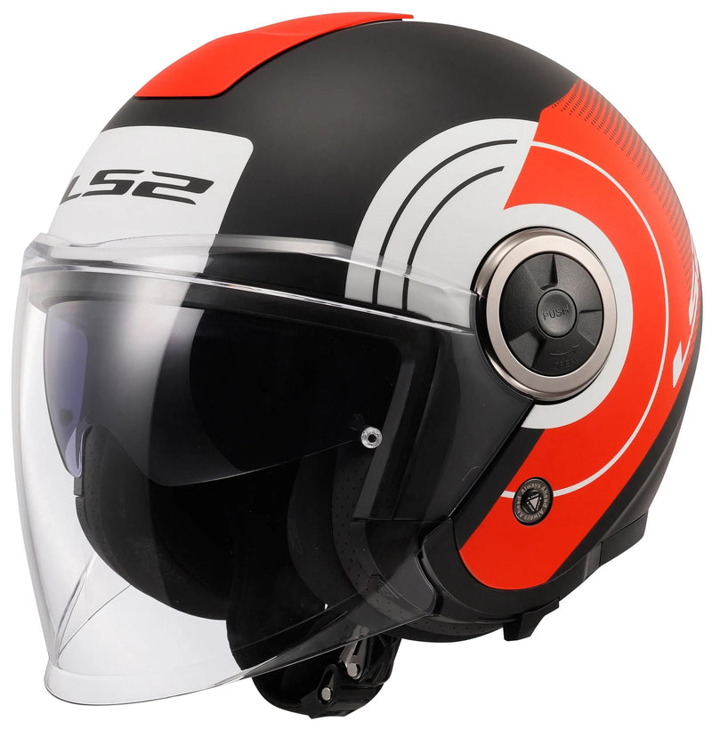 Load image into Gallery viewer, Ls2 jethelm of620 classy disko helmet of620 classy disco bw rt ws gr. m
