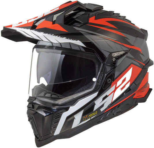 Ls2 endurohelm mx701 explorer spire helmet mx701 explorer spire xl bl. grey red
