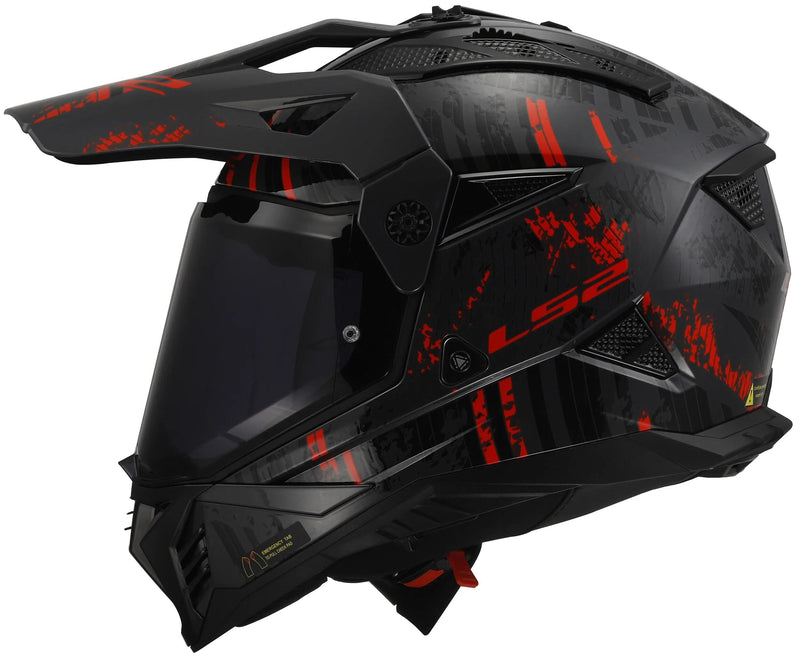 Load image into Gallery viewer, Ls2 endurohelm mx702 pioneer ii crazy helmet mx702 pioneer ii crazy sw rt gr. s
