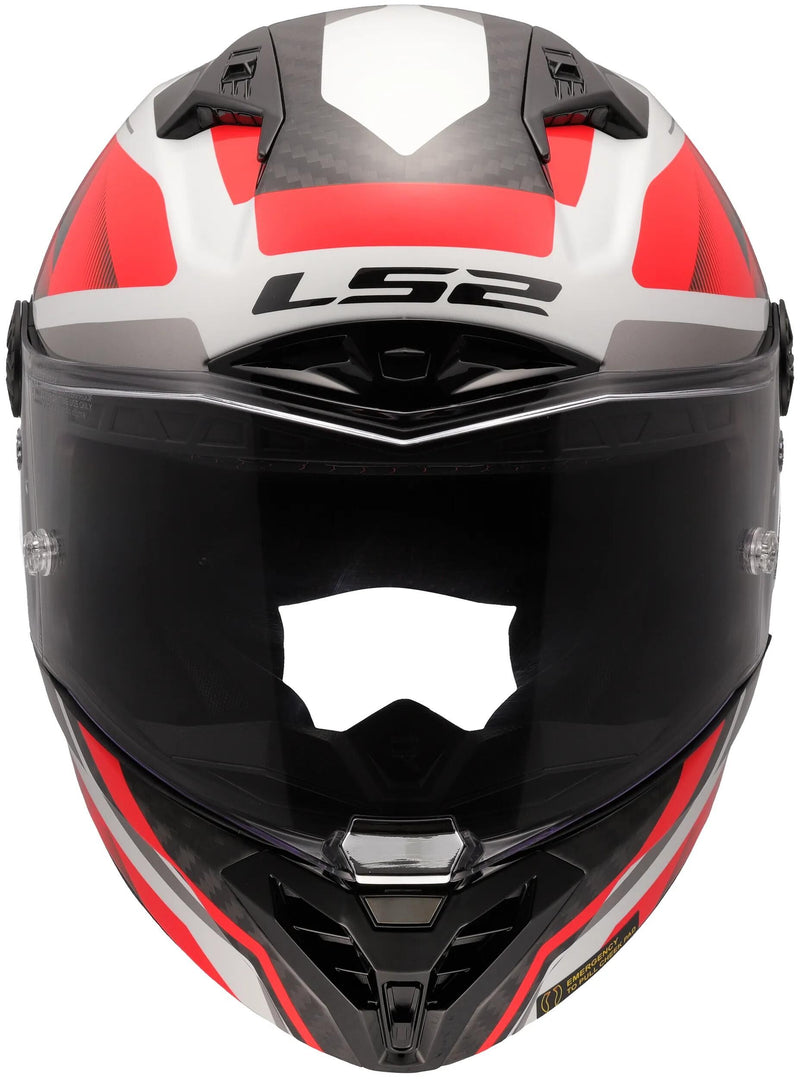 Load image into Gallery viewer, Ls2 integralhelm ff805 thunder carbon gp raute helmet ff805 thunder gp diamond white red gr.
