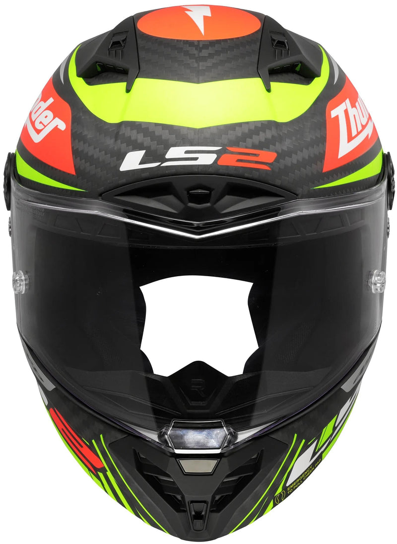 Load image into Gallery viewer, Ls2 integralhelm ff805 thunder carbon gp aero replica black helmet ff805 thunder gp aero replica sw. gr. s
