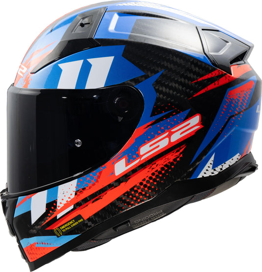 Ls2 integraalhelm ff811 vector ii carbon tantic helmet ff811 vector ii tantic s blue red