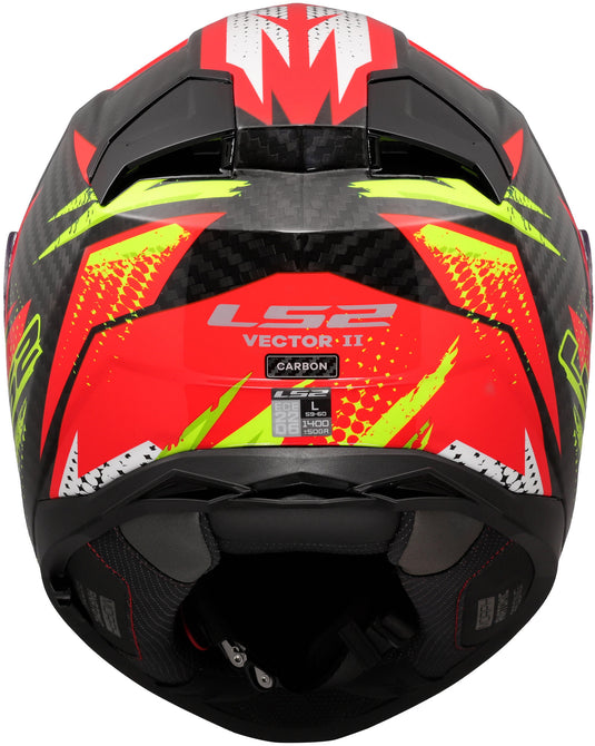 Ls2 integraalhelm ff811 vector ii carbon tantic helmet ff811 vector ii tantic xl red yellow