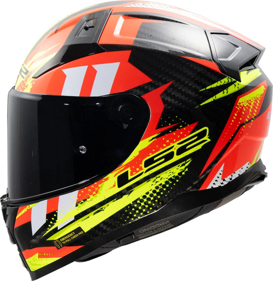 Ls2 integralhelm ff811 vector ii carbon tantic helmet ff811 vector i tantic red yellow gr. l