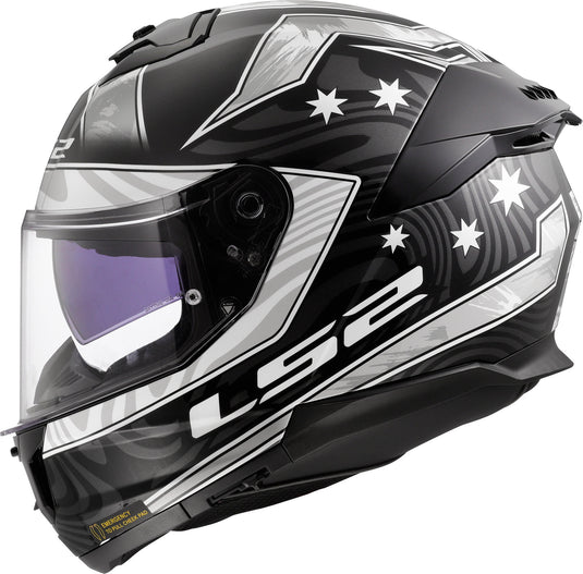 Ls2 integraalhelm ff808 stream ii galdam helmet ff808 stream i galdam black white gr. xl