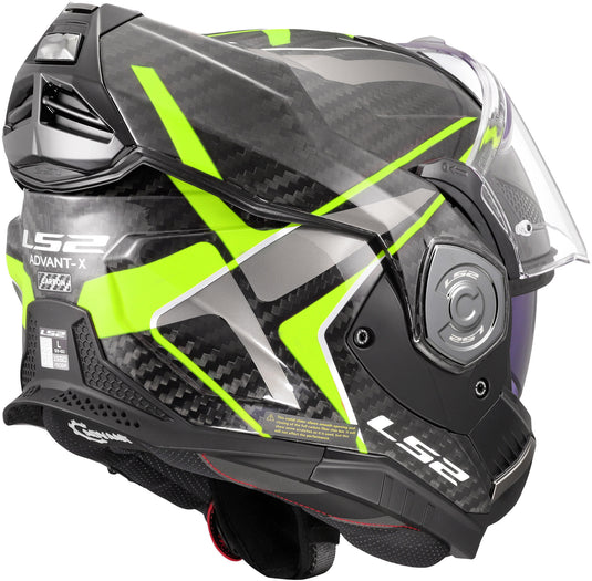Ls2 opklaphelm ff901 advant x carbon future ii helmet advant x carb.fut.ii xxl bl yel