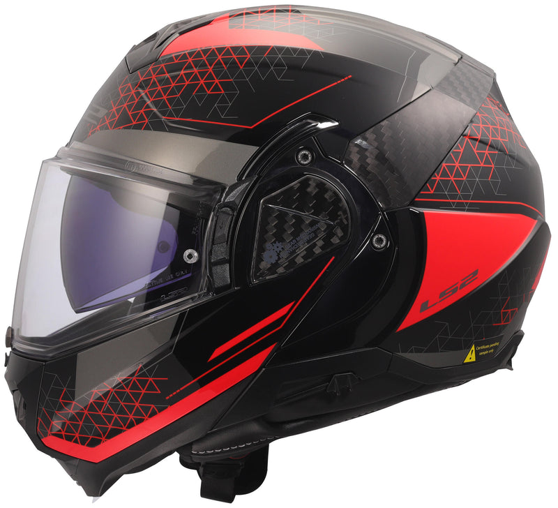 Load image into Gallery viewer, Ls2 opklaphelm ff910 advant ii astral helmet ff910 advant ii astral m black red
