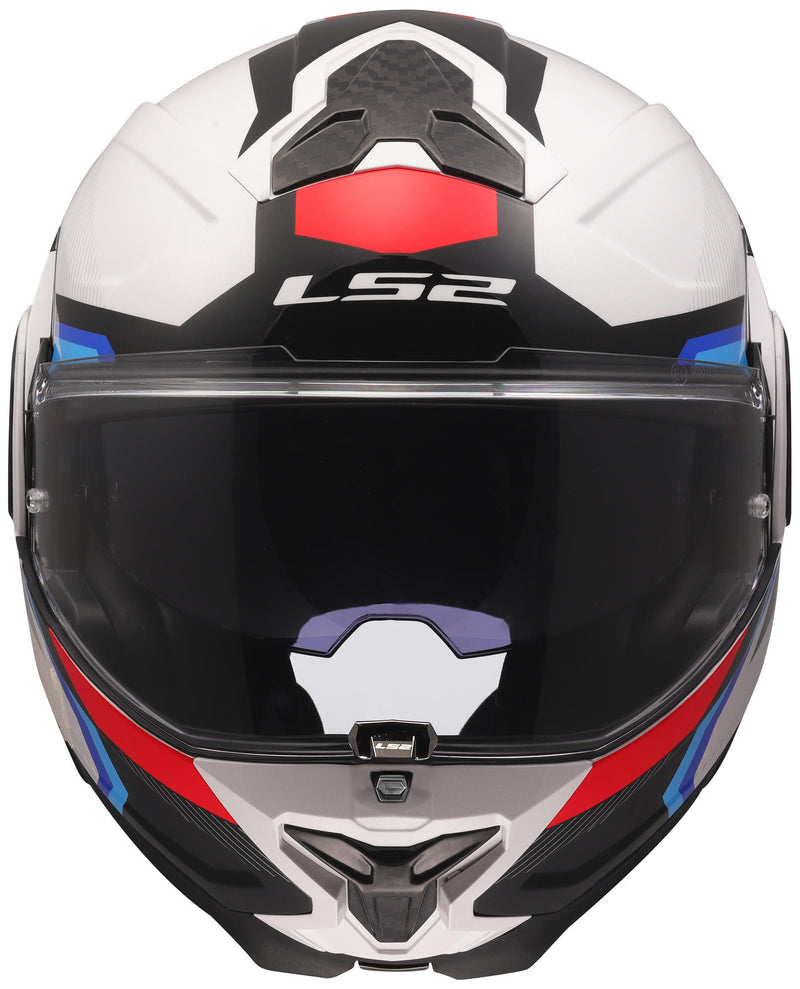 Load image into Gallery viewer, Ls2 opklaphelm ff910 advant ii triple helmet ff910 advant ii triple xl wh blue red
