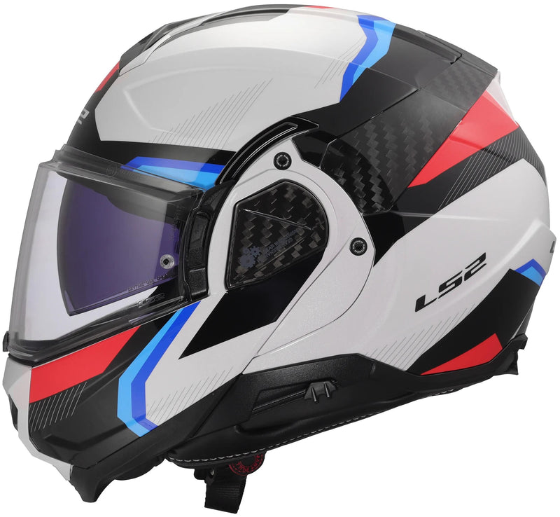 Load image into Gallery viewer, Ls2 klapphelm ff910 advant ii triple helmet ff910 advant ii triple s wh blue red
