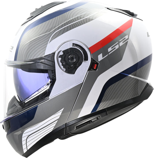 Ls2 opklaphelm ff908 strobe ii monza helmet ff908 stro.ii monza xl wh blue red