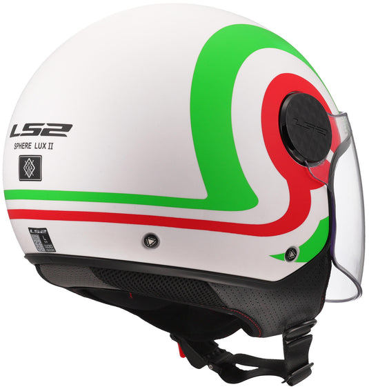 Ls2 of558 sphere lux ii urby jethelm helmet of558 sph. lux ii urby wh green red l