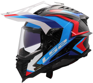 Ls2 endurohelm mx701 explorer carbon frontier ii helmet explorer carbo frontier ii white blue l