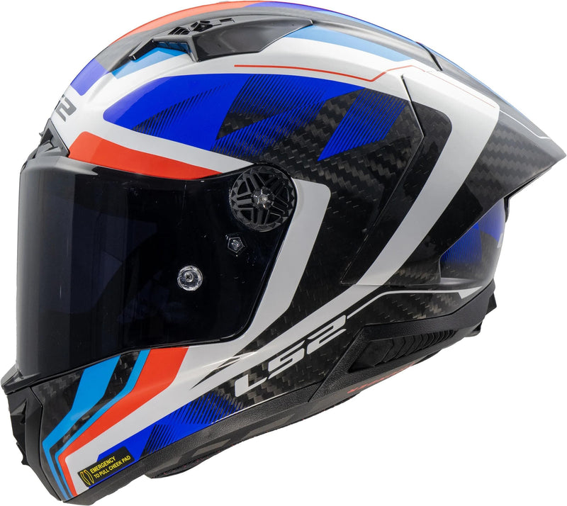 Load image into Gallery viewer, Ls2 integralhelm ff805 thunder carbon gp raute helmet ff805 thunder gp diamond blue red gr. m
