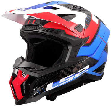Ls2 crosshelm mx703 x-force galuo helmet x-force galuo white red blue size xl