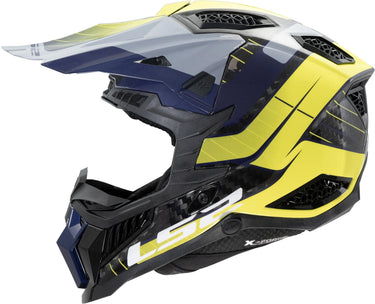 Ls2 crosshelm mx703 x-force galuo helmet x-force galuo gray neon yellow gr. l