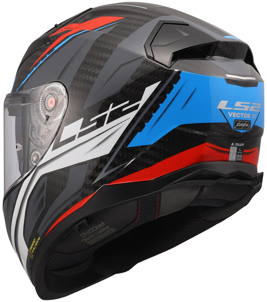 Ls2 integraalhelm ff811 vector ii carbon savage helmet ff811 vector i c savage white blue red m