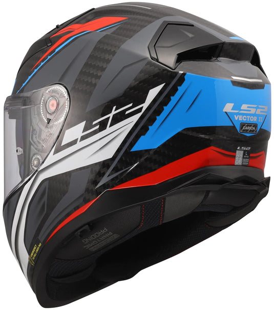 Ls2 integralhelm ff811 vector ii carbon savage ff811 vector ii helme c savage white blue red s