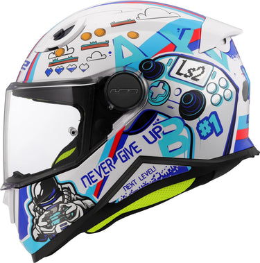Ls2 kinder-integralhelm ff812 kid next level helmet kid ff812 next level white gr. l