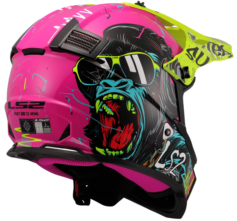 Afbeelding laden in galerijviewer, Ls2 kinder crosshelm mx437 fast evo ii mini gorilla
