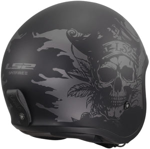Ls2 jethelm of599 spitfire ii willy helmet of599 spitfire ii willy black grey l