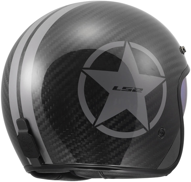 Load image into Gallery viewer, Ls2 jethelm of601 bob ii carbon star helmet of601 bob ii carbon star gray gr. xl
