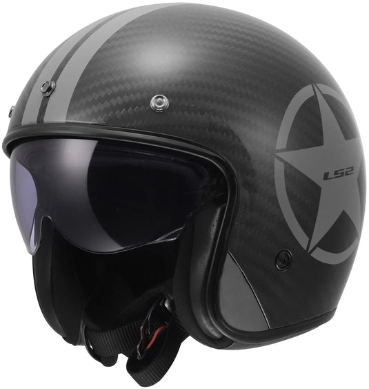 Ls2 jethelm of601 bob ii carbon star helmet of601 bob ii carbon star gray gr. xxl
