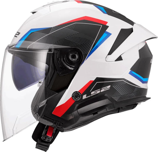 Ls2 jethelm of618 verso ii air helmets of618 verso i air white blue red gr. xl