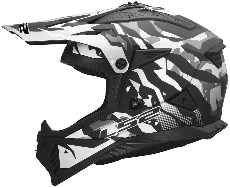 Afbeelding laden in galerijviewer, Ls2 crosshelm mx708 fast ii grotesk helmet mx708 fast ii grotesque matt black grey
