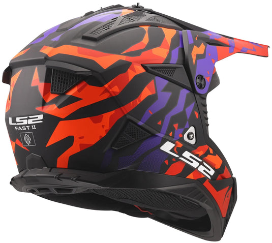Ls2 crosshelm mx708 fast ii grotesk helmet mx708 fast ii grotesque purple or. matt