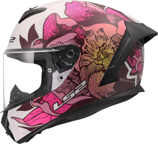 Ls2 integraalhelm ff820 rapid iii poppies helmets ff820 rapid i poppies ii white pink s