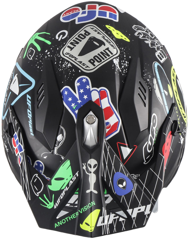 Load image into Gallery viewer, Ufo plast sheratan jethelm helmet sheratan xs matt graphic
