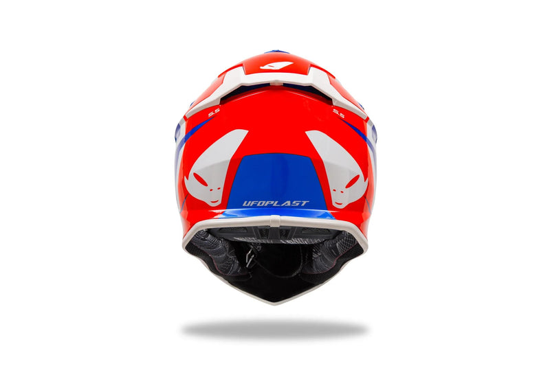 Load image into Gallery viewer, Ufo plast crosshelm intrepid helmet interpid l blue red
