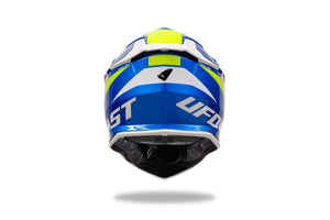 Ufo plast crosshelm intrepid helmet interpid s blue yellow