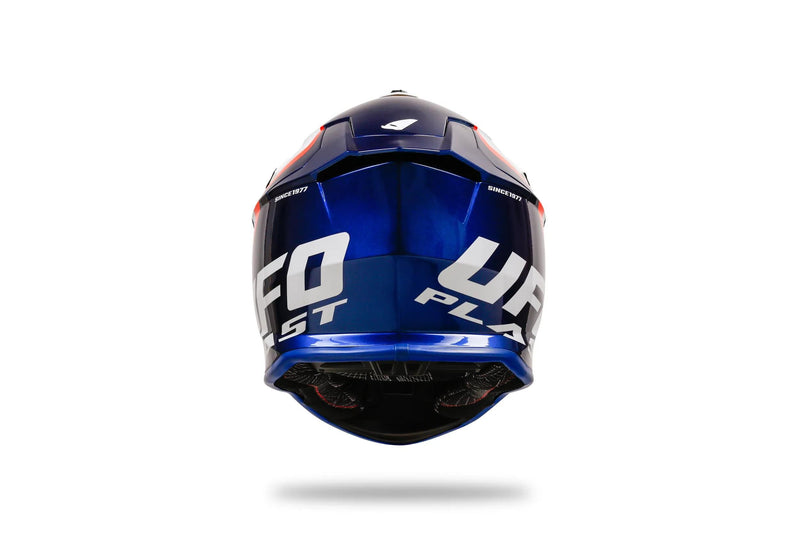 Load image into Gallery viewer, Ufo plast crosshelm intrepid helmet interpid xl blue white

