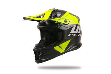 Ufo plast crosshelm intrepid helmet interpid s black yellow