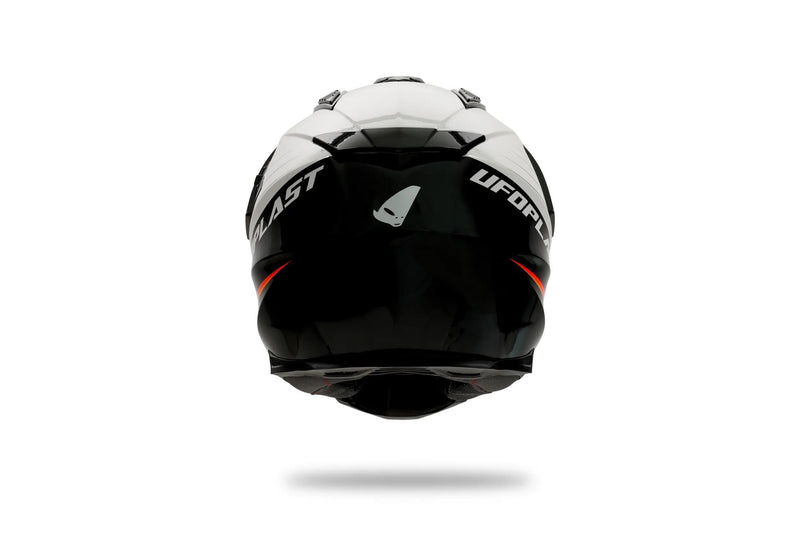 Load image into Gallery viewer, Ufo plast endurohelm aries helmet aries m white black
