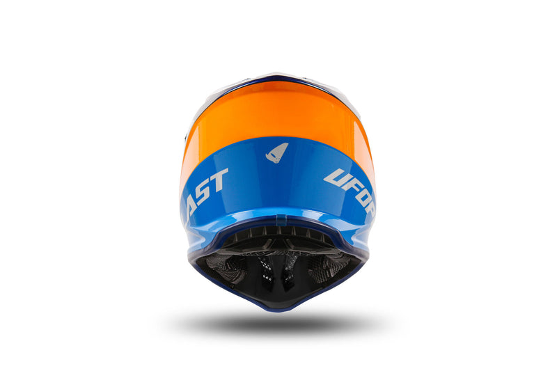 Load image into Gallery viewer, Ufo plast kinder crosshelm korey , uitneembaar helmet ufo plst korey m blue orange
