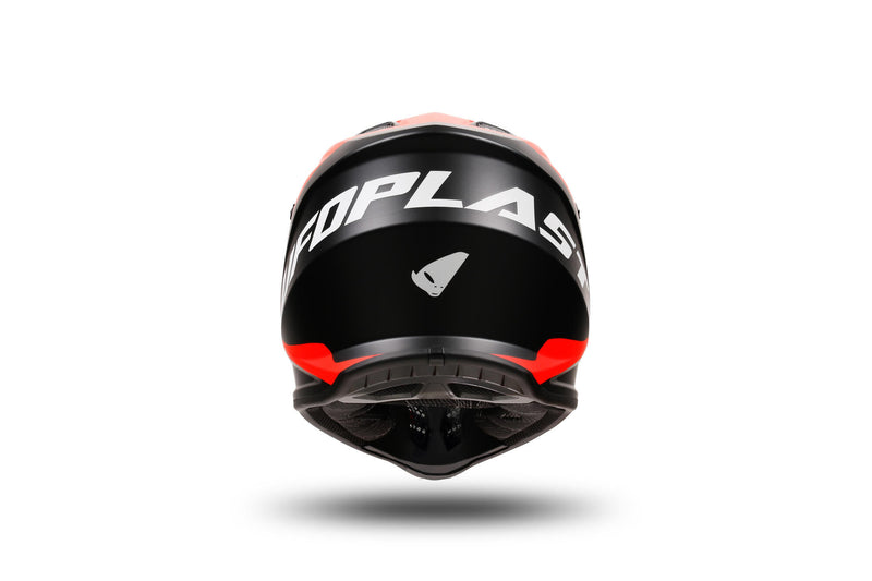 Load image into Gallery viewer, Ufo plast kinder crosshelm korey , uitneembaar helmet ufo plst korey s black red
