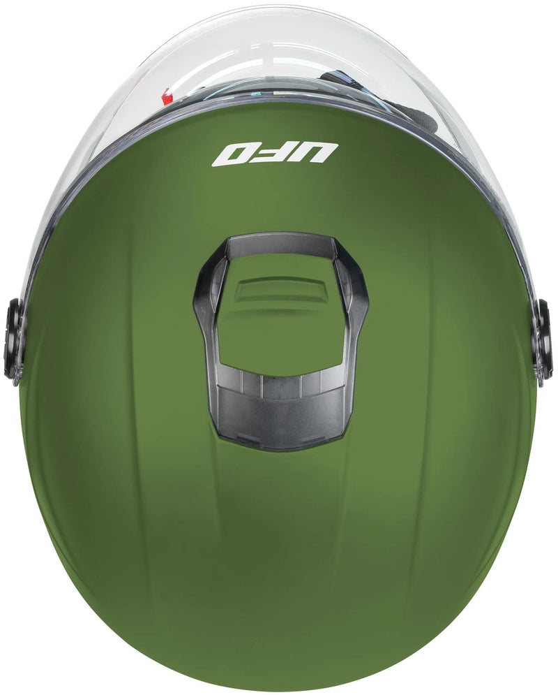 Load image into Gallery viewer, Ufo plast jethelm nixie helmet ufo nixie jet matt green gr. s
