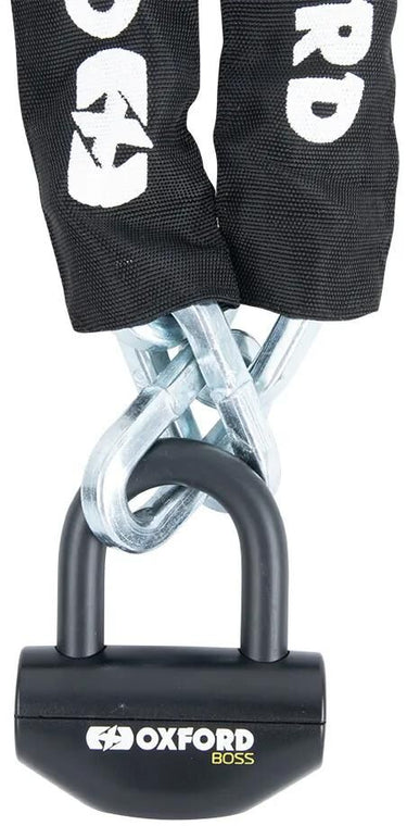 Oxford kettingslot boss chain locks boss 12mm x 1.2m black