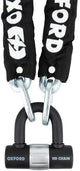 Oxford kettingslot hd chain chain locks hd 10mm x 2,0m black
