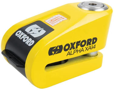Oxford remschijfslot alpha xa14 rotor locks yellow black alarm