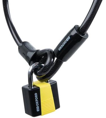 Oxford kabelslot loop padlock incl. cables 10mm x 1.8m