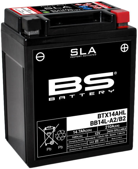 Bs-battery batterij bb14l-a2 bb14l-b2 battery bb14l-a2 b2 bs sla btx14ahl