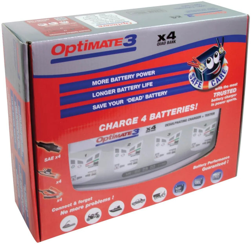 Load image into Gallery viewer, Tecmate batterieladegerät optimate3 optimate 3 charger 4er bank
